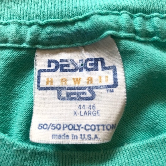 Vintage 80s University of Hawaii Single Stitch Design Tees 50/50 USA - Picture 6 of 15